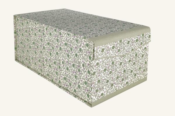 Green photo box index card box with magnetic closure